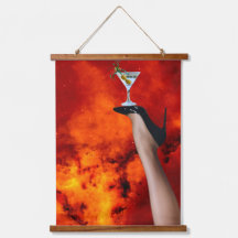 "Surreal Cosmic Art - High Heel Balancing Martini