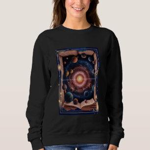 Surreal Cosmic Galaxy Book Fantasy Alien World St Sweatshirt