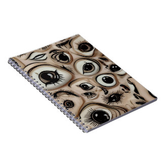 Surreal Creepy Eyes Horror Weirdcore Melting Flesh Notizblock