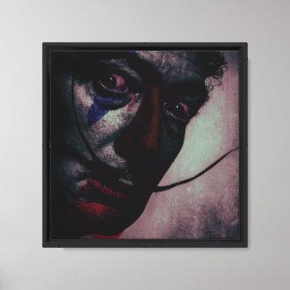Surreal Dark Portrait Wall Art - Abstraktes Gesich Leinwanddruck