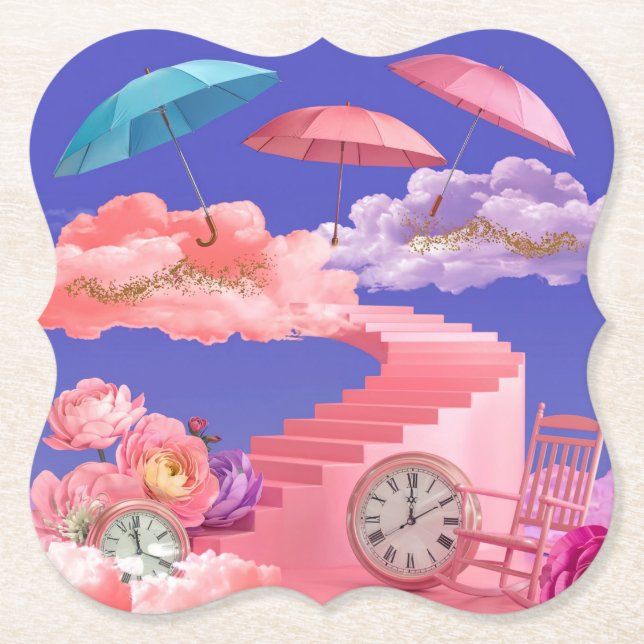 Surreal Dreamlike Bracket Untersetzer Set (Vorderseite)