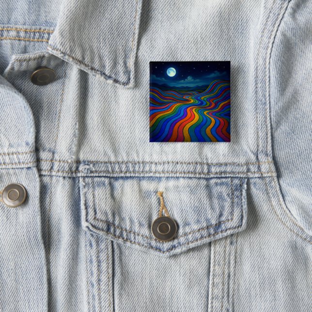 Surreal Dreamscape Moonlight Rainbow Land Button (Beispiel)
