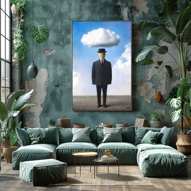 Surreal Dreamscape Wall Art - Faceless Man Cloud Poster (Von Creator hochgeladen)