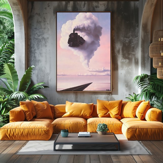 Surreal Dreamscape - Zug aus Wolke Poster (Von Creator hochgeladen)