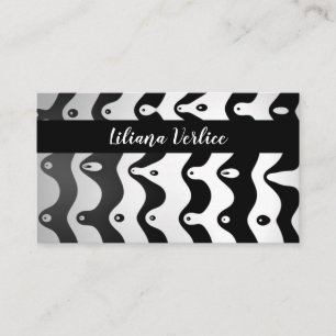 Surreal Driving Zebra Print Stripes Business Card Visitenkarte