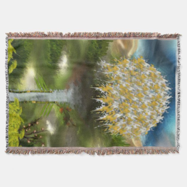 Surreal Eyes Dream of Dandelion Abstrakt Art Decke (Vorderseite)