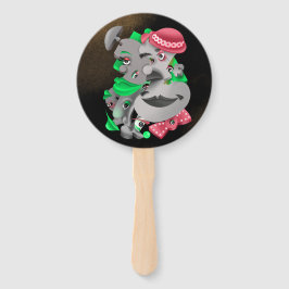 Surreal Faces & Jigsaw Puzzle Summer Fan Fächer