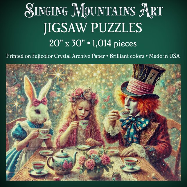 Surreal Fantasy Alice im Wunderland Teestunde Puzzle (Von Creator hochgeladen)
