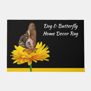 Surreal Fantasy Blume Hund Butterfly Flügel Fußmatte