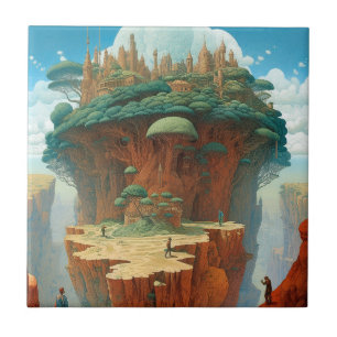 Surreal Fantasy City Fliese