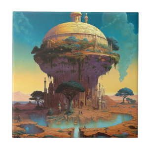 Surreal Fantasy City Fliese