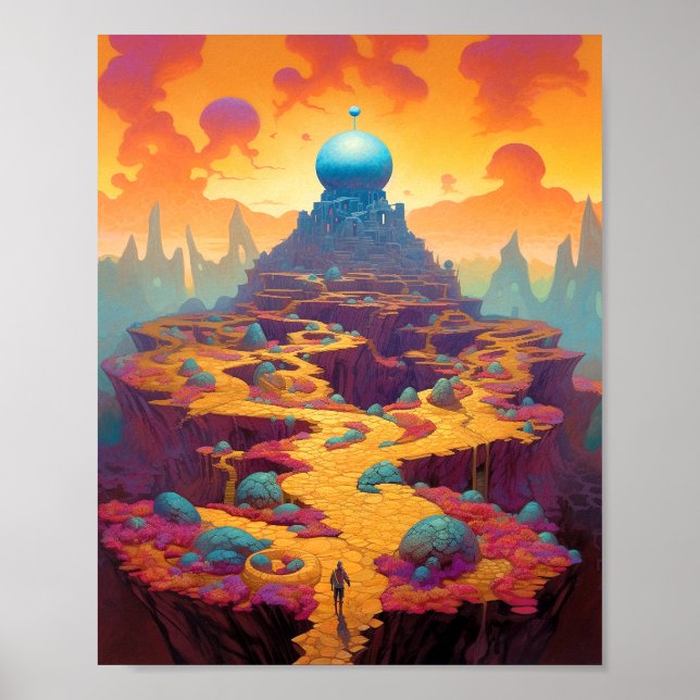 Surreal Fantasy City Poster (Vorne)