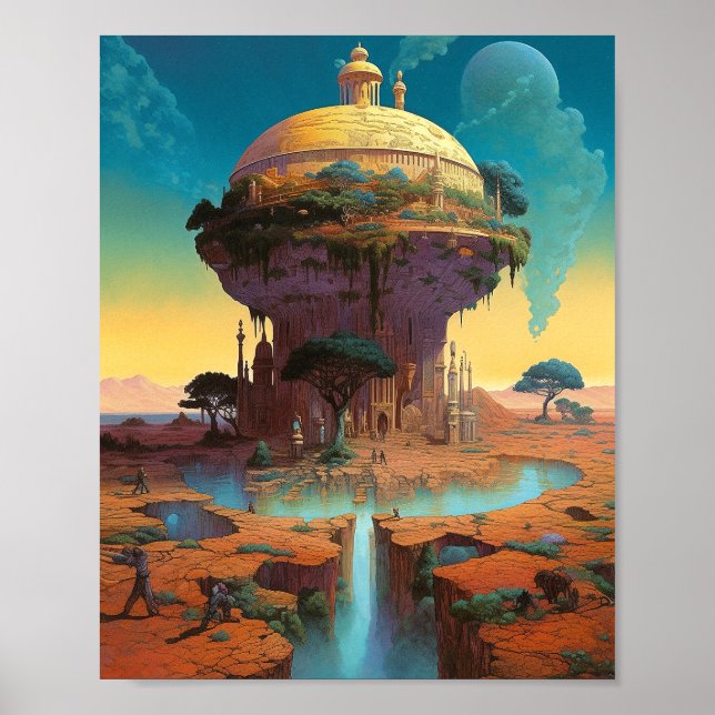 Surreal Fantasy City Poster (Vorne)