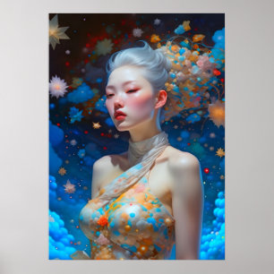 Surreal Fantasy Fantastische Asiatische Girl Art C Poster