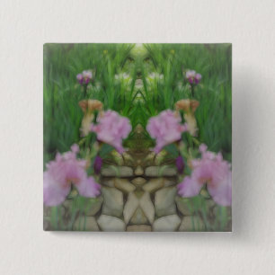 Surreal Fantasy Iris Blumenweg Button