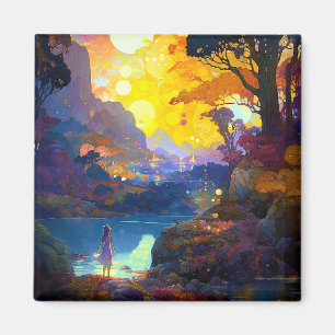 Surreal Fantasy Landschaft Art Magnet