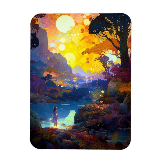 Surreal Fantasy Landschaft Art Magnet (Vertikal)