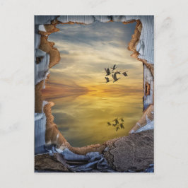 Surreal Fantasy Landschaft Postkarte