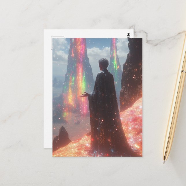 Surreal fantasy postkarte (Vorderseite/Rückseite Beispiel)