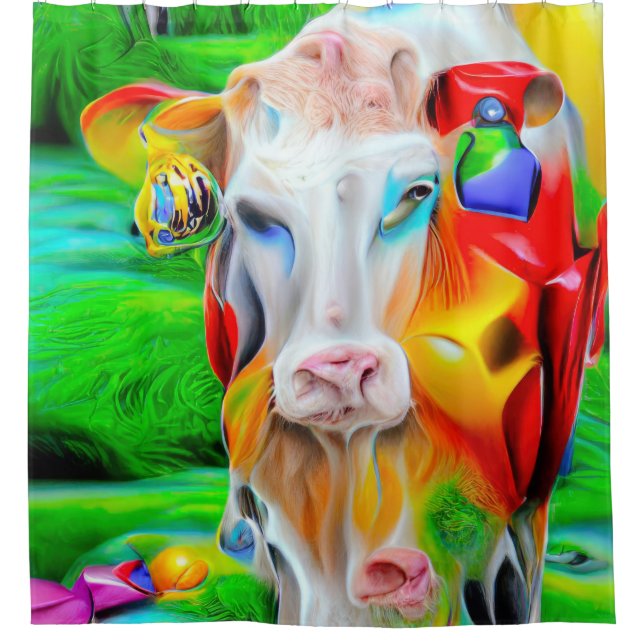 Surreal Farm Art Duschvorhang (Vorderseite)