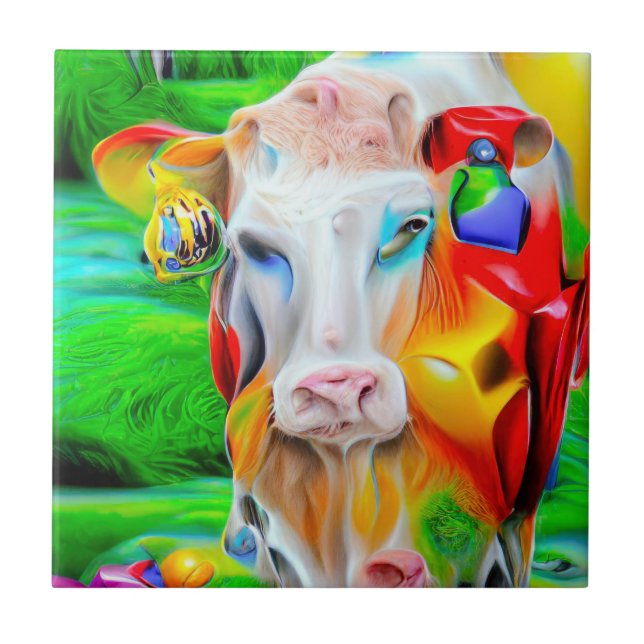 Surreal Farm Art Fliese (Vorderseite)