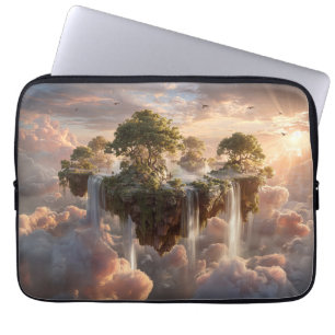 Surreal Floating Islands with Waterfall Laptopschutzhülle