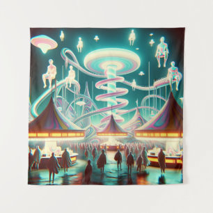 Surreal Floating Karneval of Dreams Wandteppich