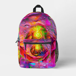 Surreal Floral Art Bedruckter Rucksack