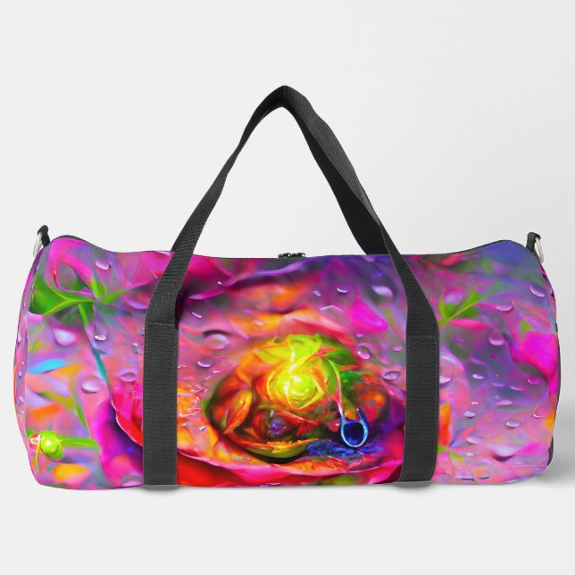 Surreal Floral Art Duffle Bag (Vorderseite)