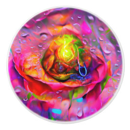 Surreal Floral Art Keramikknauf