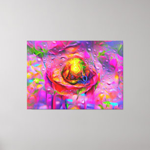Surreal Floral Art Leinwanddruck