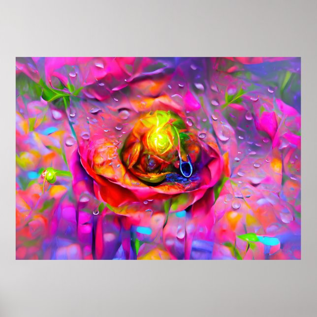 Surreal Floral Art Poster (Vorne)