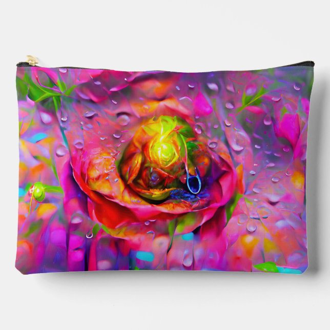 Surreal Floral Art Zubehörtasche (Vorderseite)