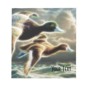 Surreal Flying Mallard Ducks Notepad Notizblock