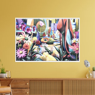 Surreal Garden - Blumenbild 1 Leinwanddruck