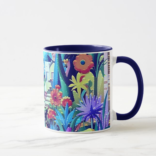 Surreal Garden - Blumenbild 2 Tasse (Rechts)