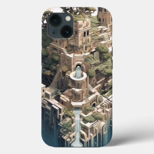 Surreal Geometric City Landscape Fantasy Art Case-Mate iPhone Hülle