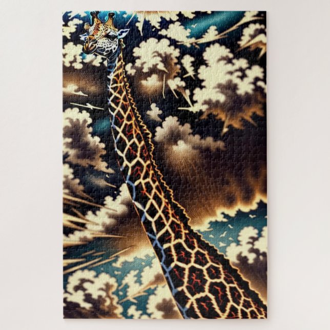 Surreal Giraffe – Artistic Animal Design Puzzle (Vertikal)
