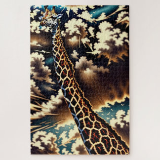 Surreal Giraffe – Künstlerisches Tierdesign Puzzle