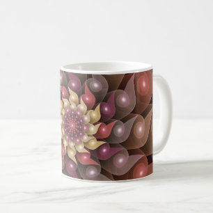 Surreal glänzende Blume moderne abstrakte Fraktal- Kaffeetasse
