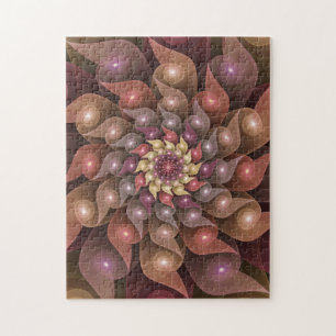 Surreal glänzende Blume moderne abstrakte Fraktalk Puzzle