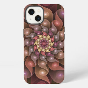 Surreal glänzende Blumen moderne abstrakte Fraktal iPhone 13 Hülle