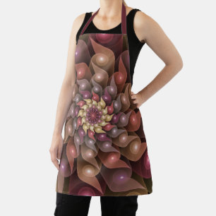 Surreal glänzende Blumen moderne abstrakte Fraktal Schürze