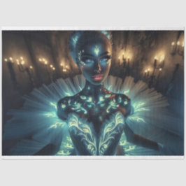 Surreal glühendes Ballerina Decoupage Paper Seidenpapier