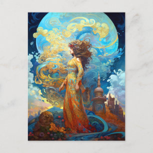 Surreal Goddess Queen Fantasy Art Postkarte