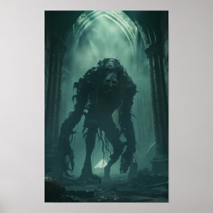Surreal Grotesque Monster Poster