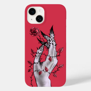 Surreal Horror Hand mit Rose gotisch Case-Mate iPhone 14 Hülle