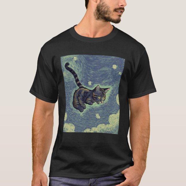 Surreal Impressionismus Cat Impressionismus Cats P T-Shirt (Vorderseite)
