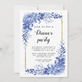 Surreal Indigo Bouquet - Party Invitation, wedding Save The Date