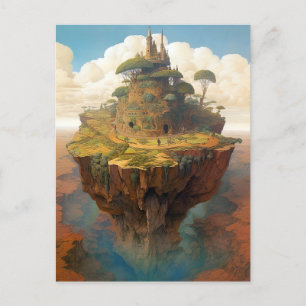 Surreal Island Landschaft Fantasy Art Postkarte